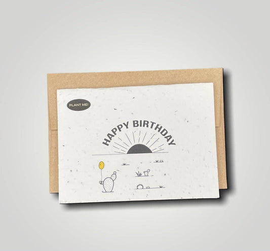 Happy Birthday Cactus Plantable Greeting Card